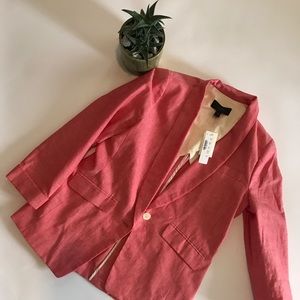 J. Crew Linen Blazer, Red, NWT